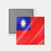 zTW002台湾国旗、台湾フォルモサ、冷蔵庫 マグネット (正面/裏面)