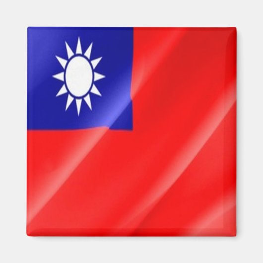 zTW002台湾国旗、台湾フォルモサ、冷蔵庫 マグネット (正面)