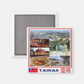 zTW008 TAINAN, Mosaic, Taiwan Formosa,冷蔵庫 マグネット (正面/裏面)