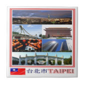 zTW009 TAIPEI, Mosaic, Taiwan Formosa タイル (正面)