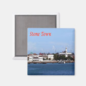 zTZ004 STONE TOWN，タンザニア，アフリカ，冷蔵庫 マグネット (正面/裏面)