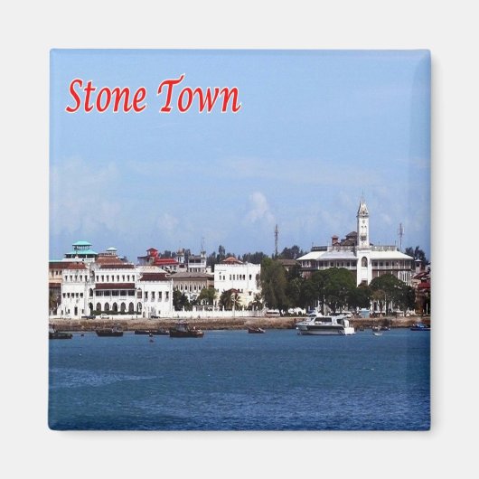 zTZ004 STONE TOWN，タンザニア，アフリカ，冷蔵庫 マグネット (正面)