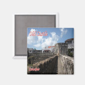 zTZ012 ZANZIBAR、旧城、タンザニア、冷蔵庫 マグネット (正面/裏面)