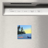 zTZ013 ZANZIBAR、東海岸ビーチ、タンザニア、冷蔵庫 マグネット (インサイチュ (食洗機))