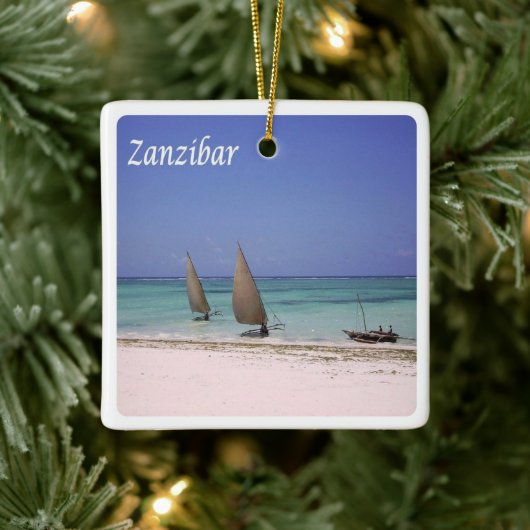 zTZ015 ZANZIBAR,タンザニア,アフリカ, セラミックオーナメント (ツリー)
