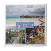 zTZ017 ZANZIBAR，モザイク，タンザニア，アフリカ， タイル (正面)