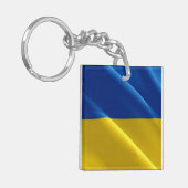 zUA002ウクライナ国旗ウクライナ、キーチェーン キーホルダー (正面左)