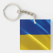 zUA002ウクライナ国旗ウクライナ、キーチェーン キーホルダー (正面)