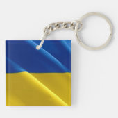 zUA002ウクライナ国旗ウクライナ、キーチェーン キーホルダー (裏面)