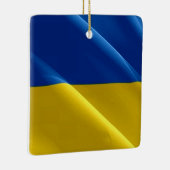 zUA002ウクライナ国旗、ウクライナ国旗 セラミックオーナメント (右)