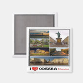 zUA003 ODESSA I LOVE,ウクライナ,ヨーロッパ,冷蔵庫馬 マグネット (正面/裏面)