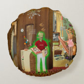 Zucchini Pizza ラウンドクッション (裏面)