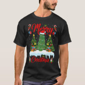 Zucchini Vegetable Lights Xmas Tree Santa Zucchini Tシャツ (正面)