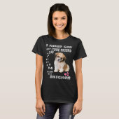 Zuchon Dog Mom Costume, Shih Tzu-Bichon mix pup Tシャツ (正面フル)