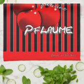 Zuckersüße rote Kirschen mit lustigen Spruch キッチンタオル (折り畳み)