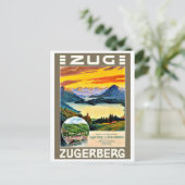 Zug、Zegerberg mountain、スイス、ヴィンテージ ポストカード (スタンド正面)