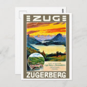 Zug、Zegerberg mountain、スイス、ヴィンテージ ポストカード (正面/裏面)