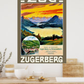 Zug, Zegerberg mountain, Switzerland, vintage ポスター (キッチン)