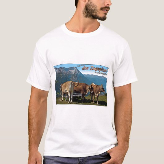 ZugspitzeからのGarmisch -こんにちは! Tシャツ (正面)
