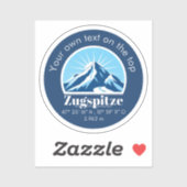 Zugspitzeドイツの山のお土産デコレーション シール (シート)