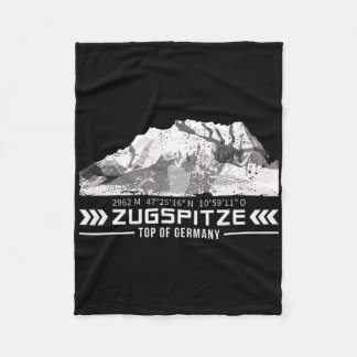 Zugspitze Alps Wetterstein Mountains Hiking Climbi フリースブランケット