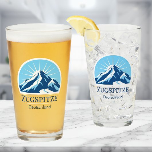 Zugspitze Germany mountain Ski resort beer glass タンブラーグラス