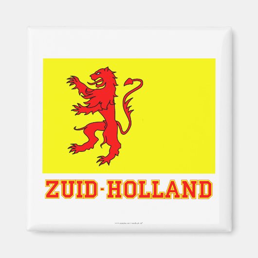 Zuid-Holland国旗（名前あり） マグネット (正面)
