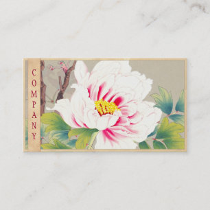 Zuigetsu Ikedaのピンクのツバキの日本の花の芸術 名刺