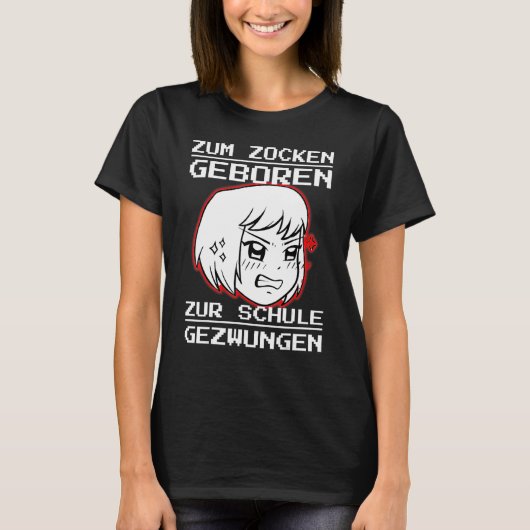 Zum Zocken Geboren Zum Schule ForcesコンソールPs5 G Tシャツ (正面)
