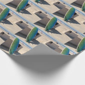 zumaのビーチのマリブのサーフボードのクリスマスのクリスマス ラッピングペーパー (角)