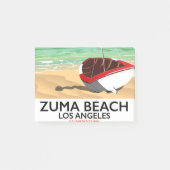 Zuma Beach LA鉄道のビーチポスター ポストイット (正面)