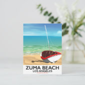 Zuma Beach LA Rail ビーチポスター ポストカード (スタンド正面)