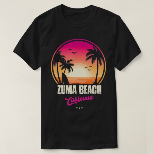 Zuma Beach Souvenir Californiaリマインダー1 Tシャツ (デザイン正面)