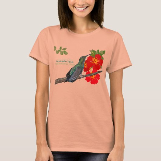 Zumbador Verde de Puerto Rico/Green Mangoシャツ Tシャツ (正面)