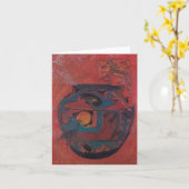 Zuniの精神の瓶Notecard カード (黄色い花)