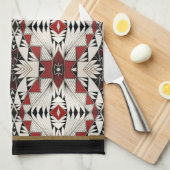 Zuni陶器のデザイン キッチンタオル (四つ折り)