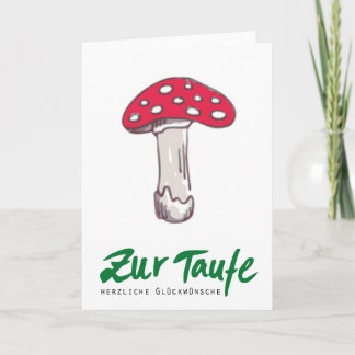Zur Taufe: Glückwunschkarte Fliegenpilz カード