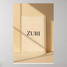 Zuri Modern Name Wall Art – Minimalist Poster ポスター