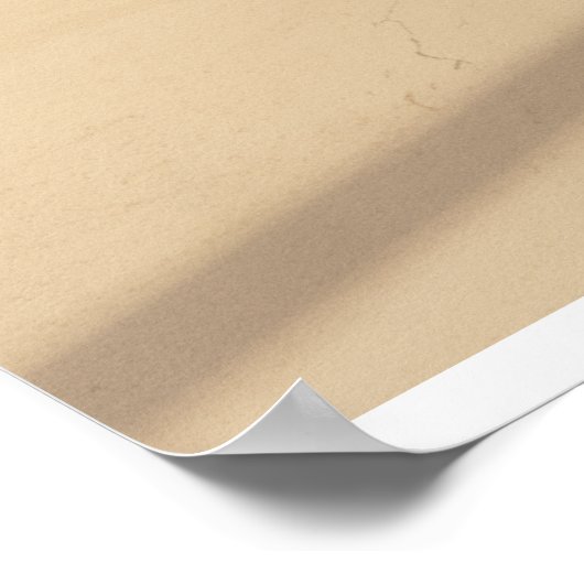 Zuri Modern Name Wall Art – Minimalist Poster ポスター (角)