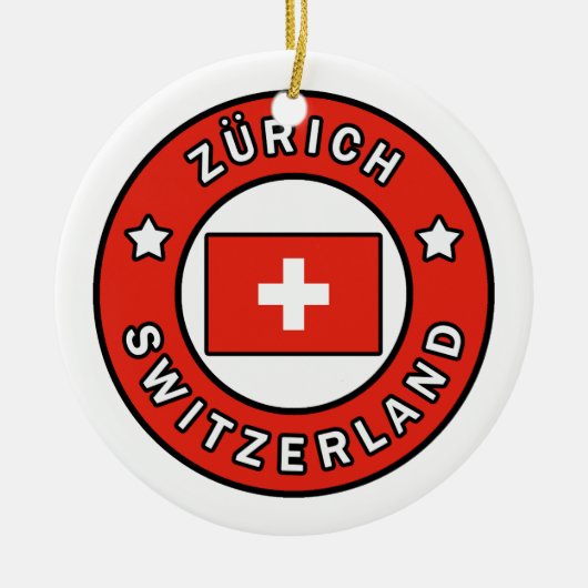 Zürichスイス連邦共和国 セラミックオーナメント (正面)