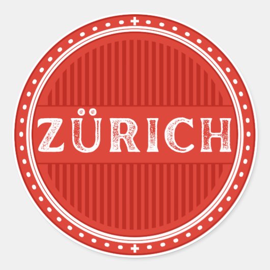 Zurich City Pride Emblem – Swiss Identity ラウンドシール (正面)