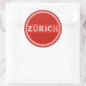 Zurich City Pride Emblem – Swiss Identity ラウンドシール (バッグ)