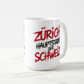 Zürich, Hauptstadt der Schweiz コーヒーマグカップ (正面右)