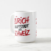 Zürich, Hauptstadt der Schweiz コーヒーマグカップ (正面左)