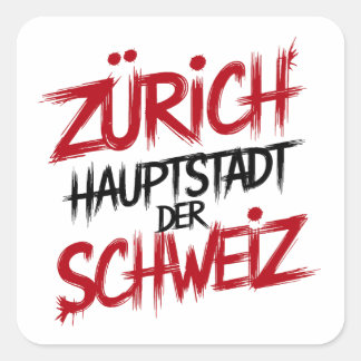 Zürich, Hauptstadt der Schweiz スクエアシール