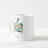 Zurich Monogram Letter Z Personalized Gift コーヒーマグカップ (正面左)