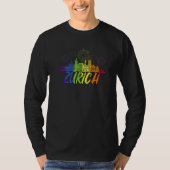 Zurich Pride Skyline Pride Parade Zurich Tシャツ (正面)