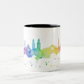 Zurich Skyline rainbow ツートーンマグカップ (中央)