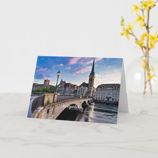 Zurich, Switzerland カード (黄色い花)