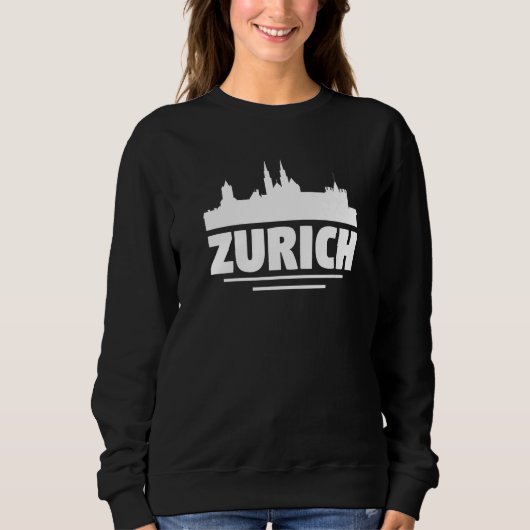 Zurich Switzerland  3 スウェットシャツ (正面)